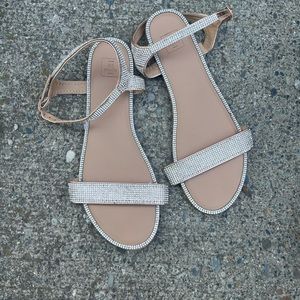 Rhinestone sandals, size 10